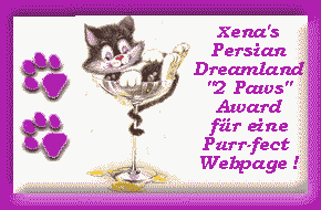 Xena's Persian Dreamland 2 Paws Award