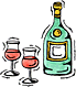 [Flasche und Gläser]